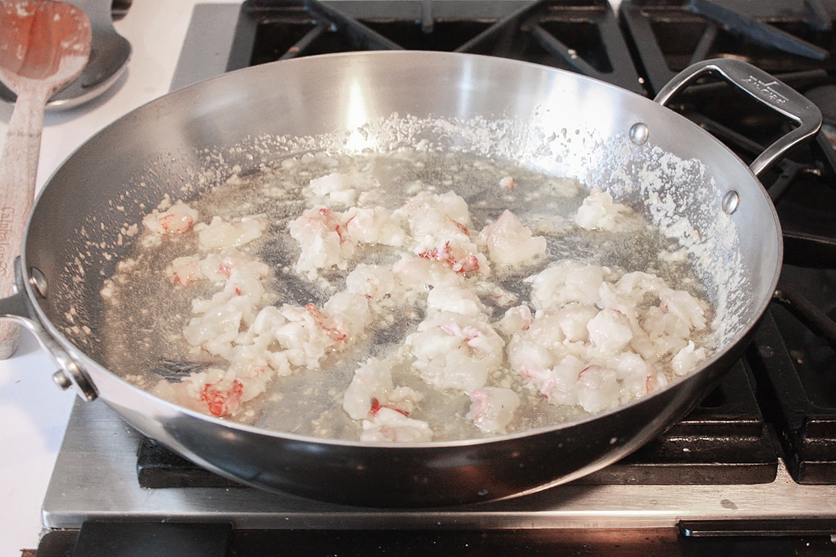 Tilapia with a creamy lobster mornay sauce Kitchen Trials
