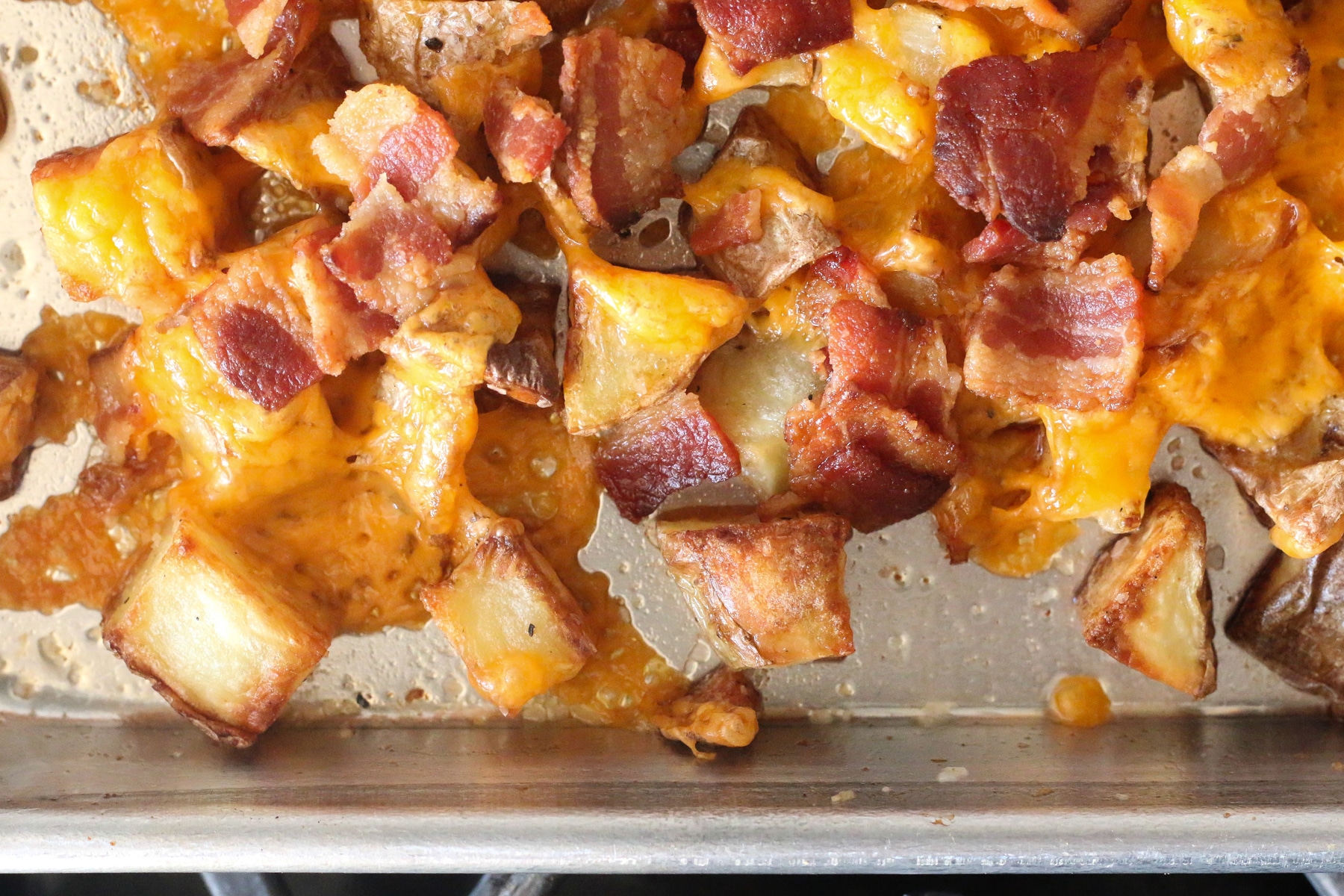 Roasted Potatoes with Bacon and Cheese