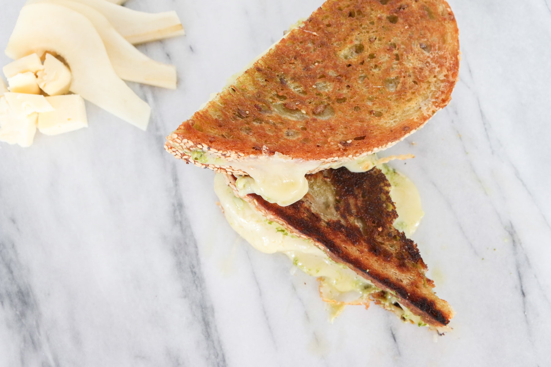 Havarti, Pesto & Pear Grilled Cheese