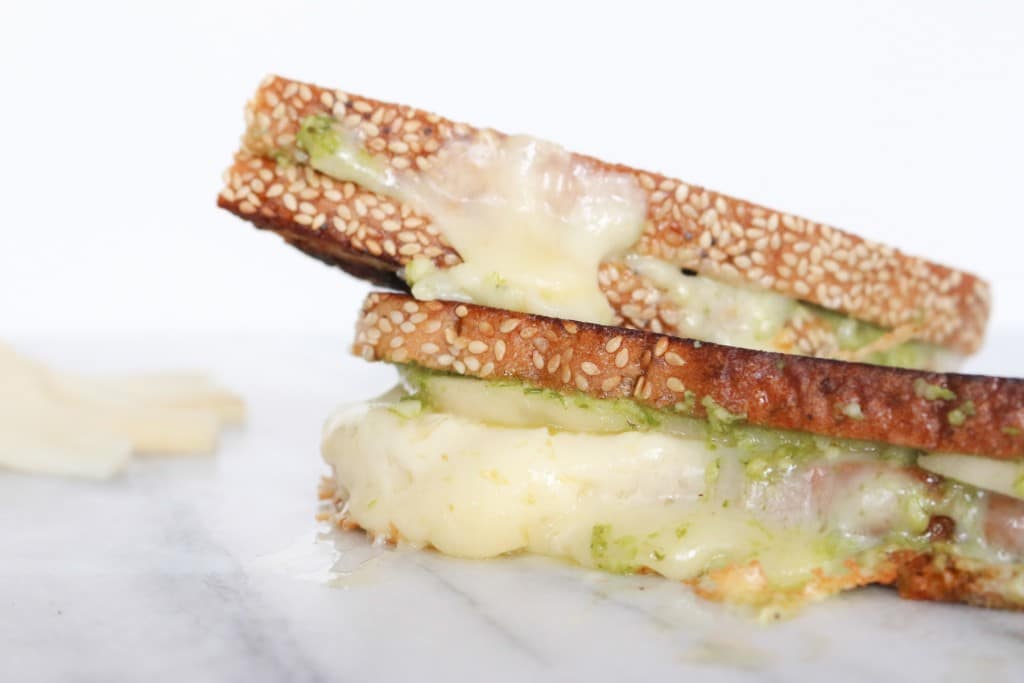Havarti, Pesto & Pear Grilled Cheese